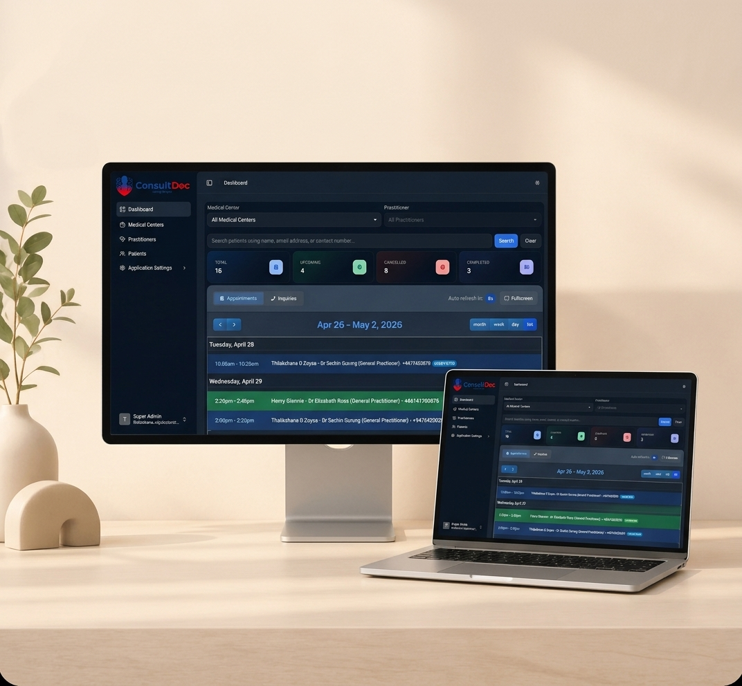 ConsultDoc Web App dashboard